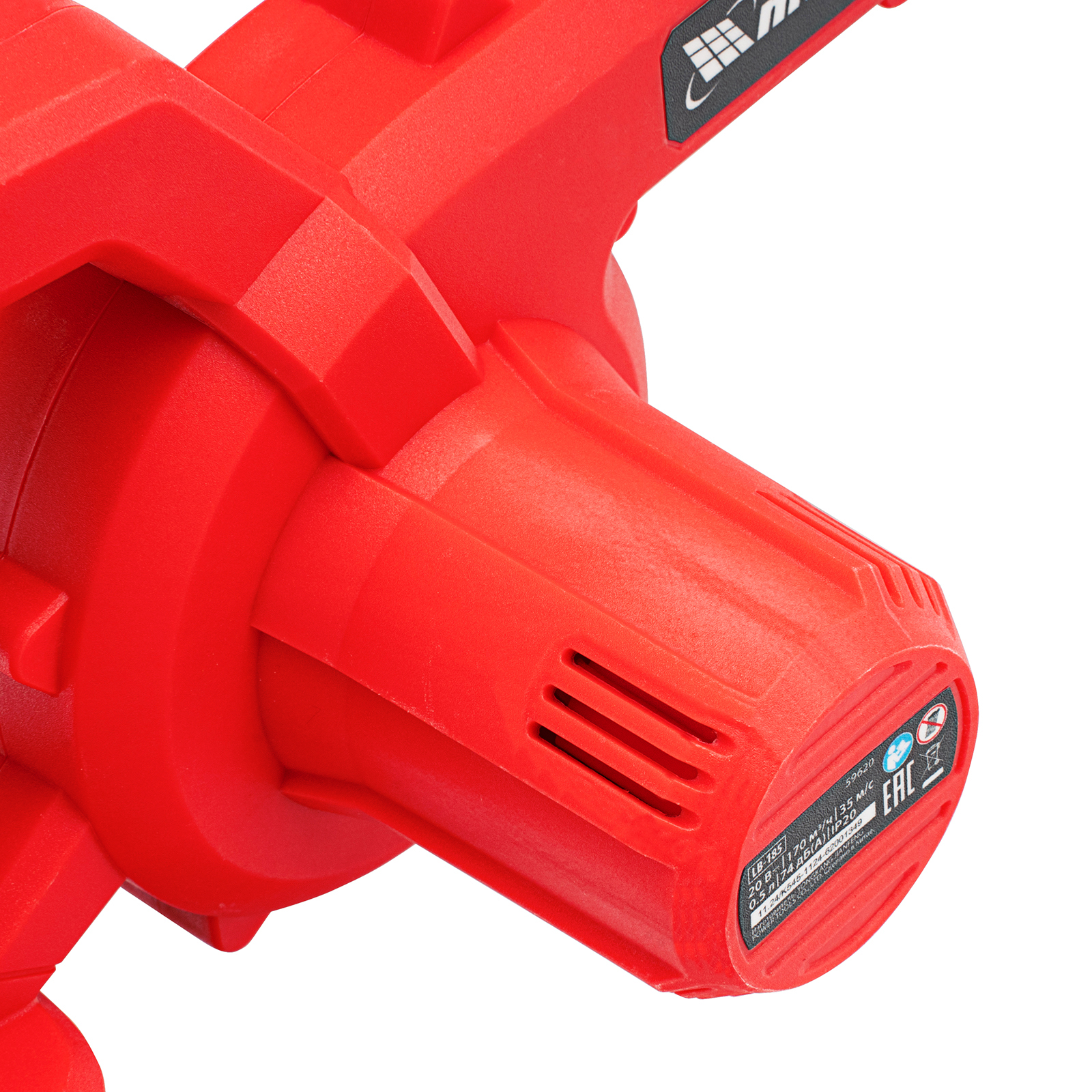 Воздуходувка-пылесос акк. портативная, LB-185, 35 м/с, 170 м3/ч, Li-Ion, 20 В MTX