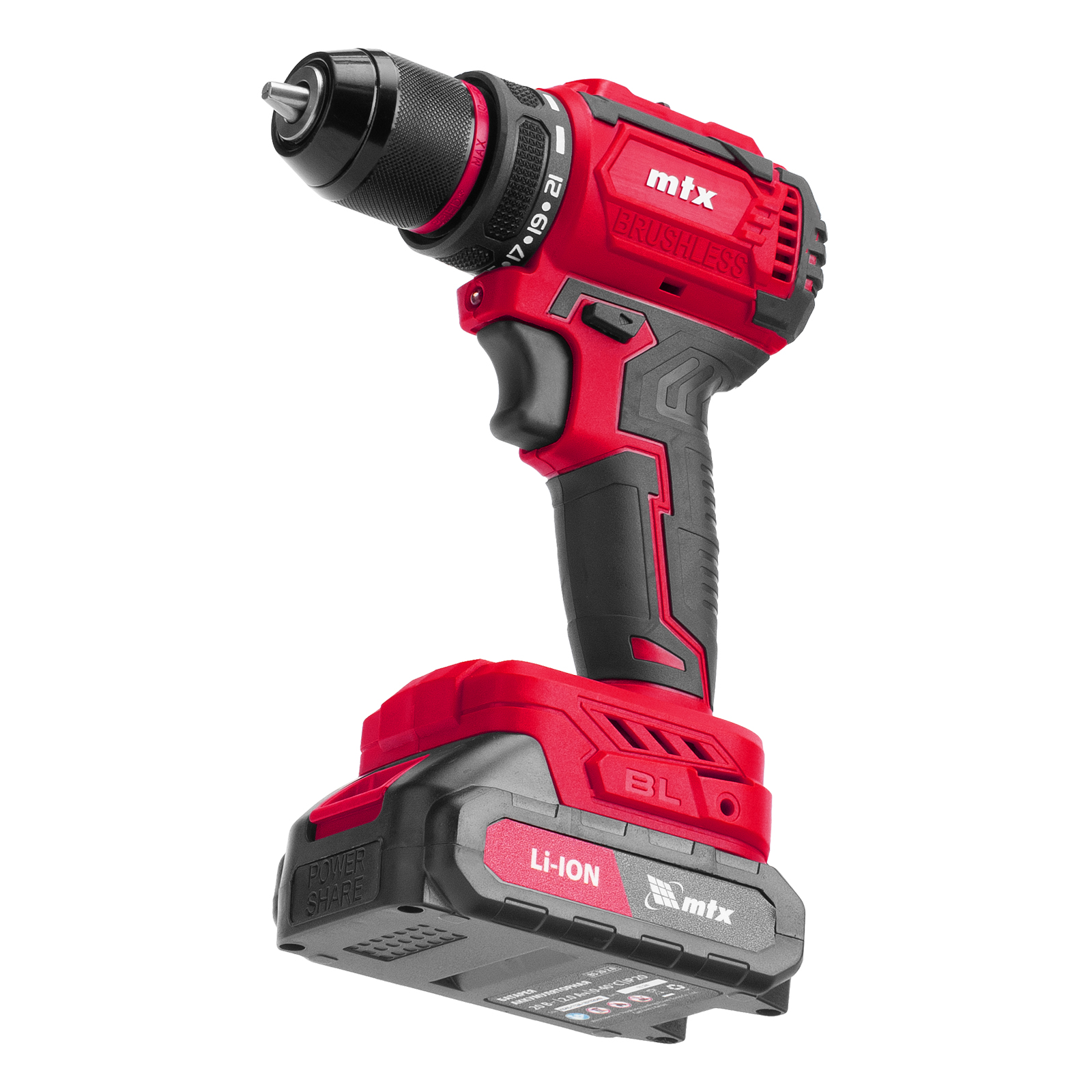 Дрель-шуруповерт аккумуляторная бесщет. CDS-BL-20, Li-Ion, 20 В// MTX