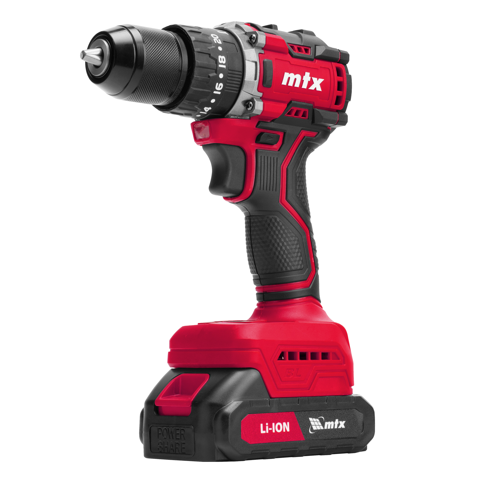 Дрель-шуруповерт аккумуляторная ударная бесщет. CIDS-BL-20, Li-Ion, 20 В// MTX