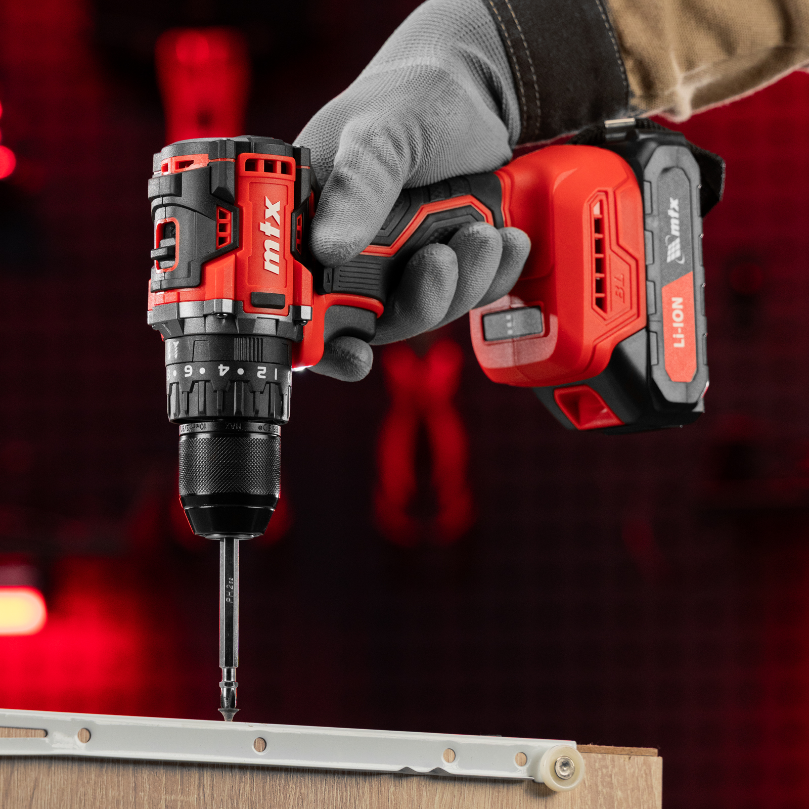 Дрель-шуруповерт аккумуляторная ударная бесщет. CIDS-BL-20, Li-Ion, 20 В// MTX