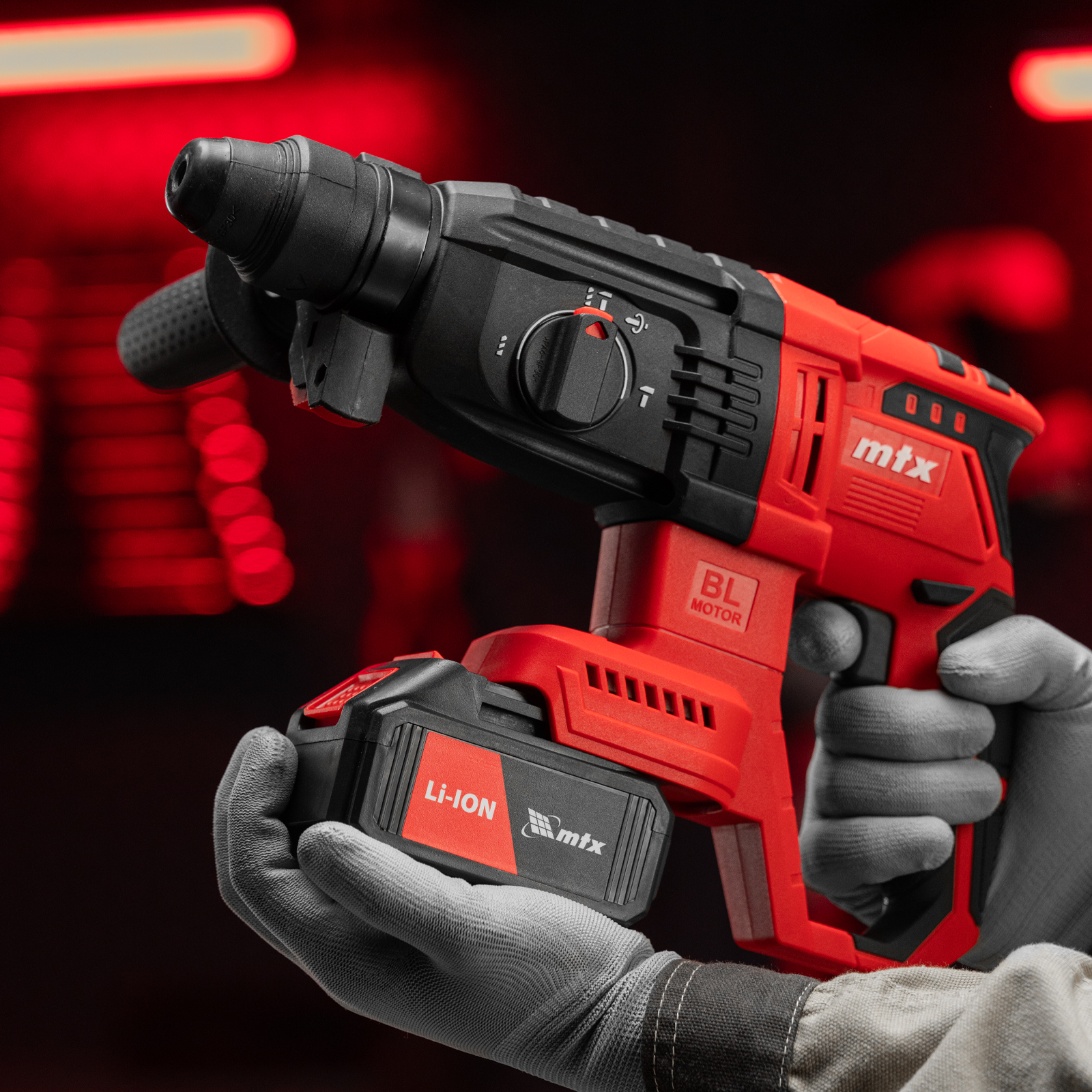 Перфоратор аккумуляторный бесщет. RHB-BL-20-26, 3 Дж, Li-Ion, 20 В// MTX