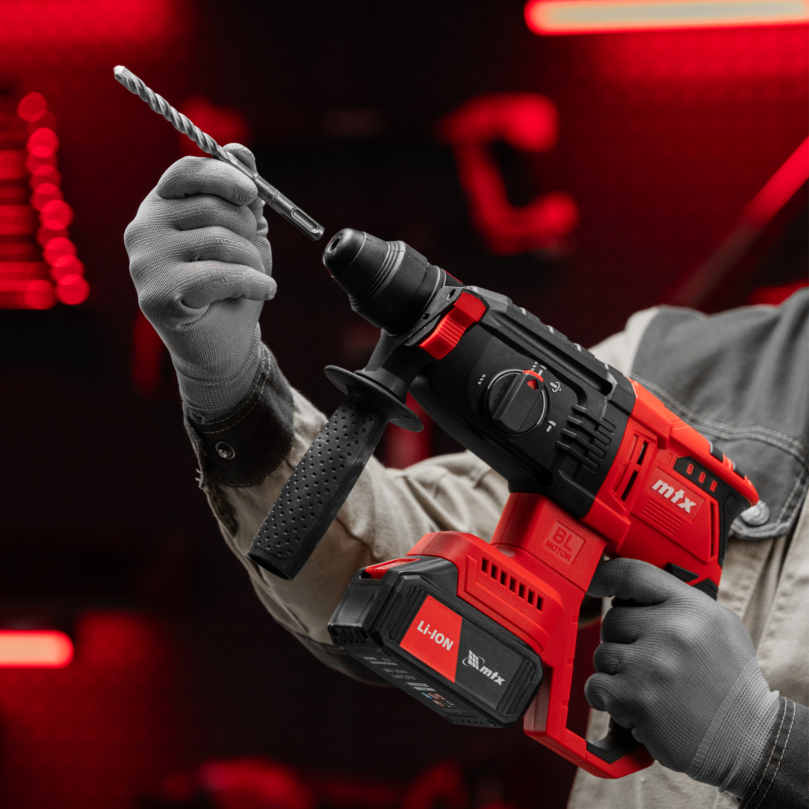 Перфоратор аккумуляторный бесщет. RHB-BL-20-26, 3 Дж, Li-Ion, 20 В// MTX