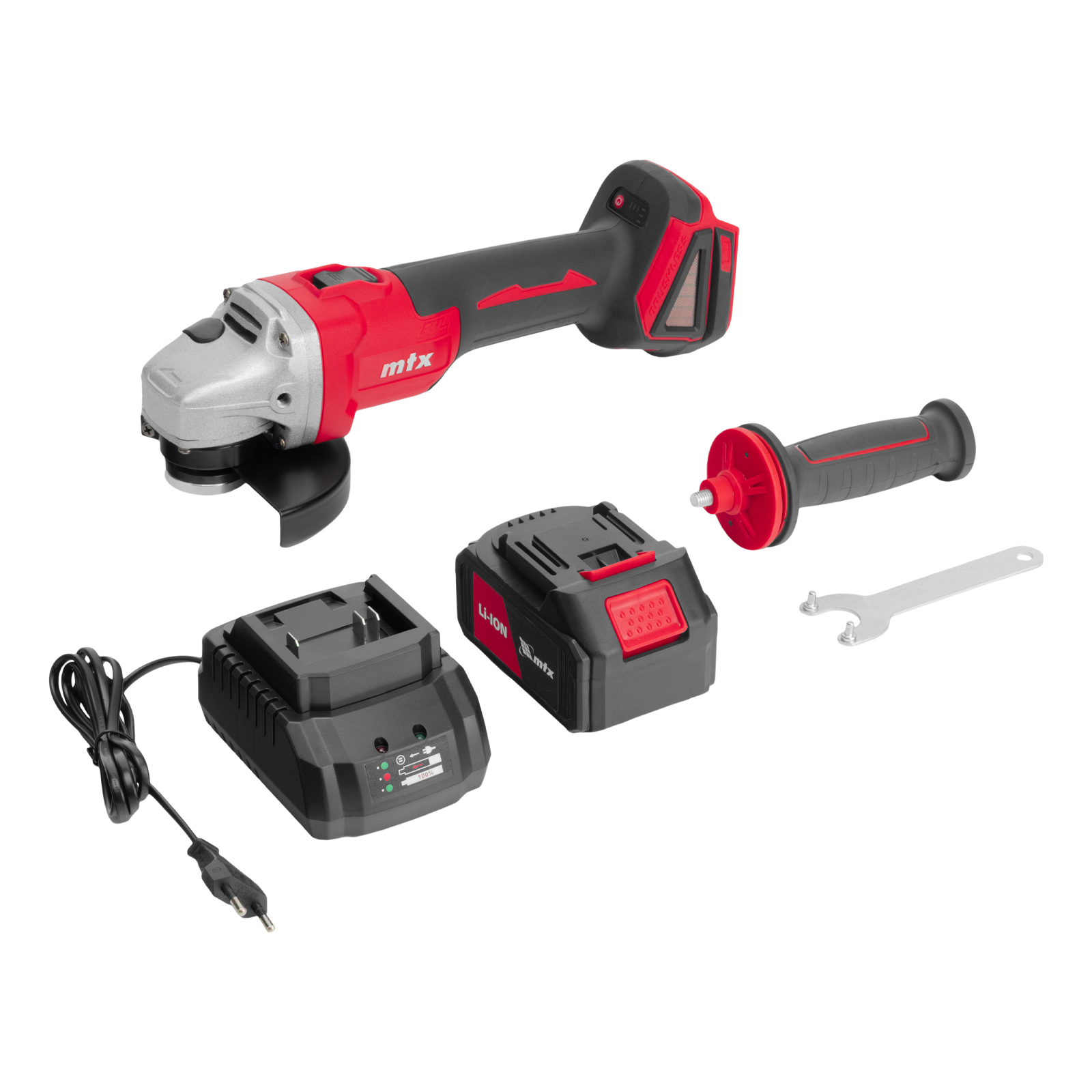 Машина шлифовальная угловая аккумуляторная бесщет. AGB-BL-20-125, Li-Ion, 20 В// MTX