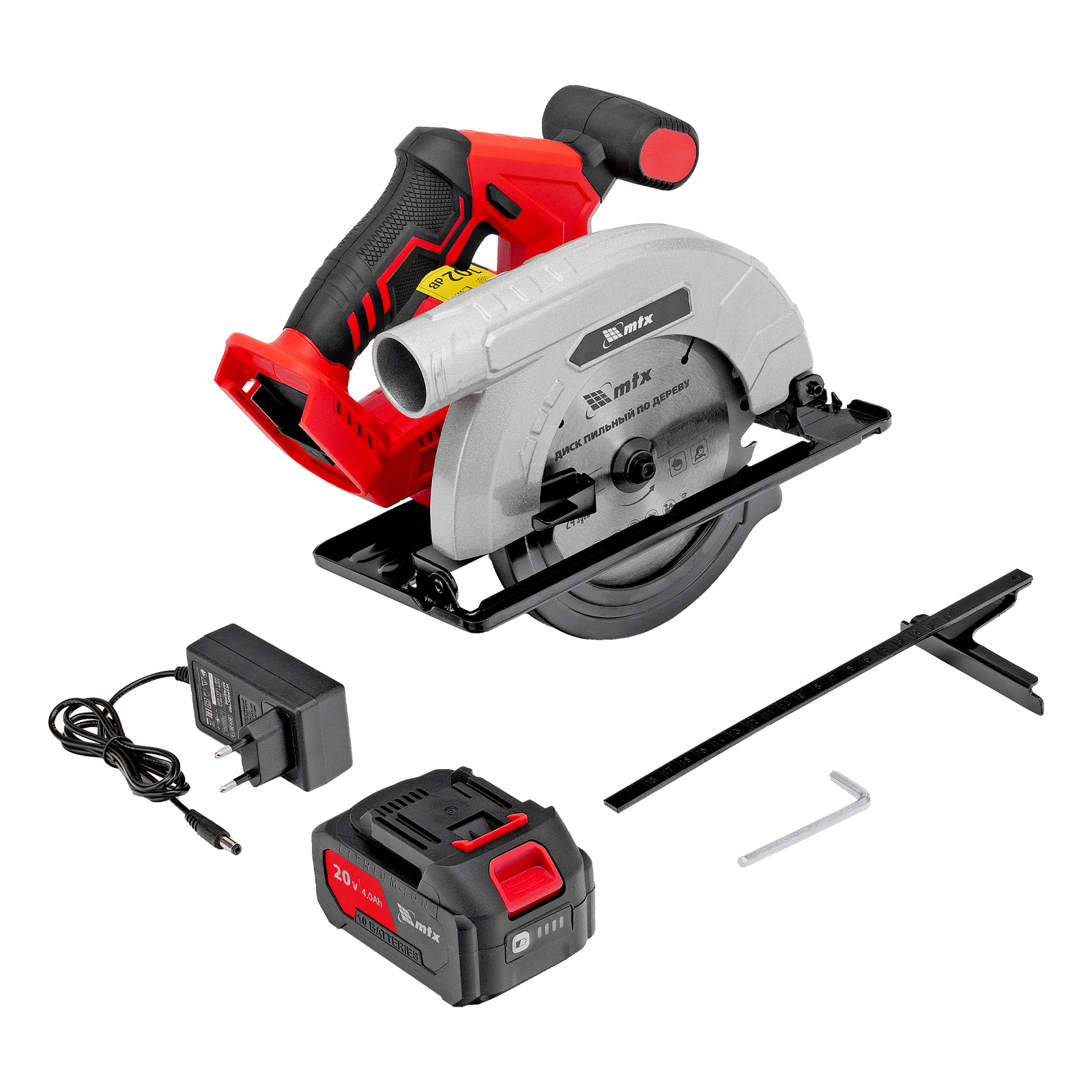 Пила циркулярная аккумуляторная CCSU-20-165, 165 мм, Li-Ion, 20 В// MTX