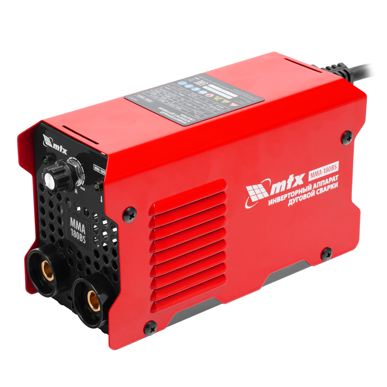 Инверторный аппарат дуговой сварки MMA-180BS, 180 А, ПВ 60% MTX