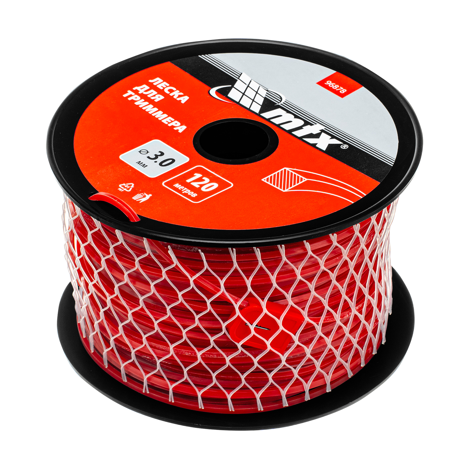 Леска для триммера квадрат 3,0 мм х 120 м, на катушке MTX