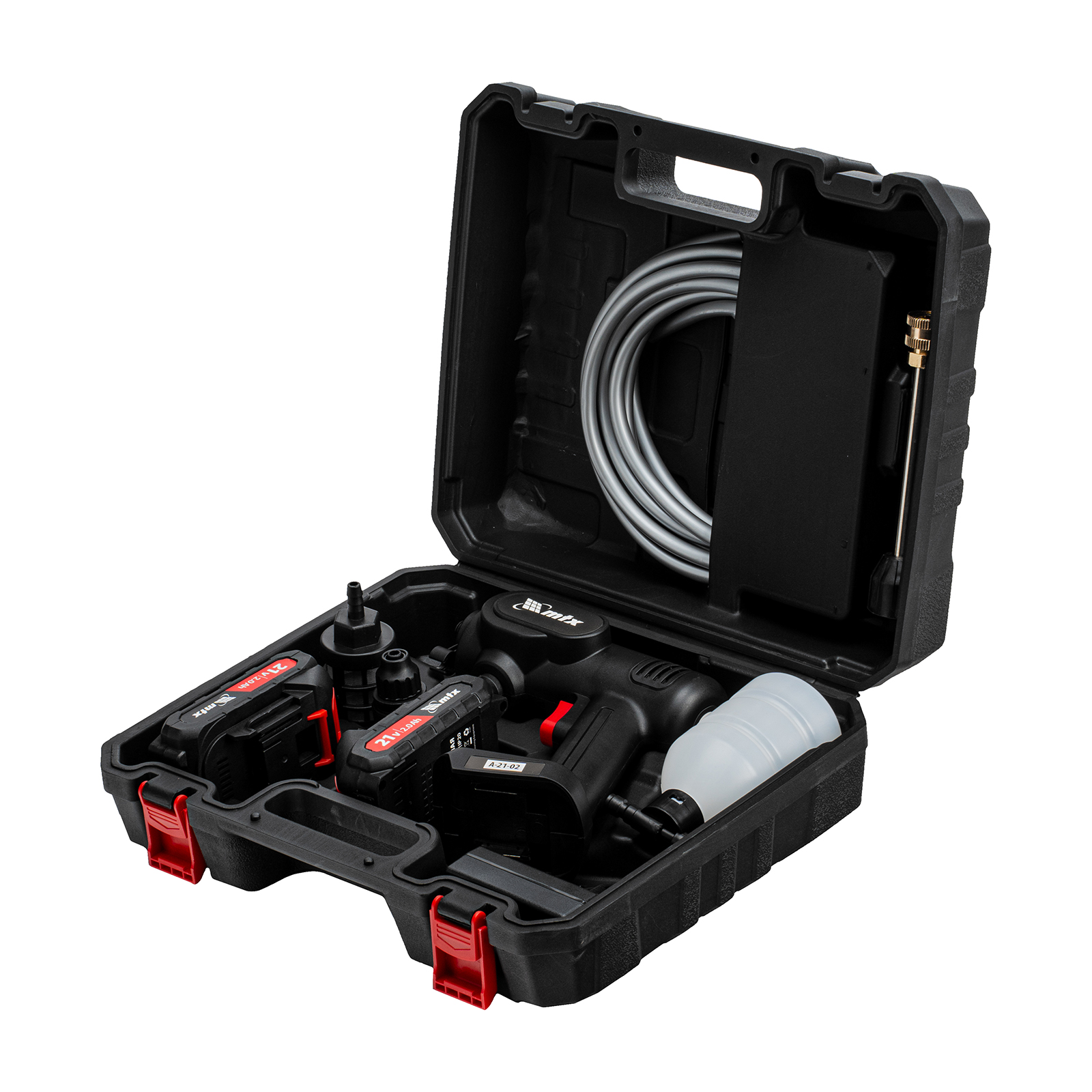 Моечная машина высокого давления аккумуляторная А-21-02, 40 бар, 4 л/мин, Li-ion 21 В, 2 акк. MTX