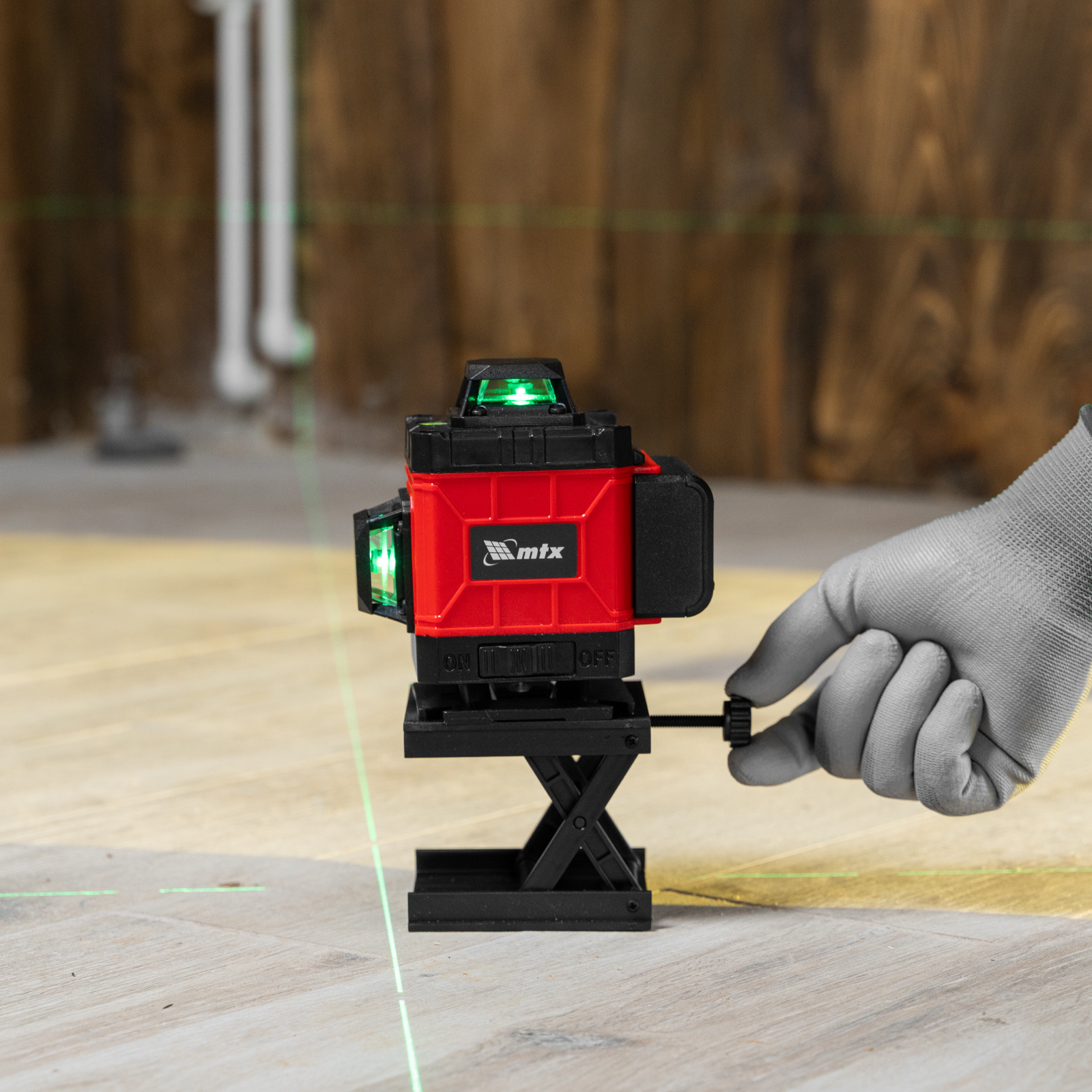 Лазерный уровень м-призм. ML 360-4 Pro SET, 30 м, акк. Li 3000 мАч, состоит из 2 частей MTX