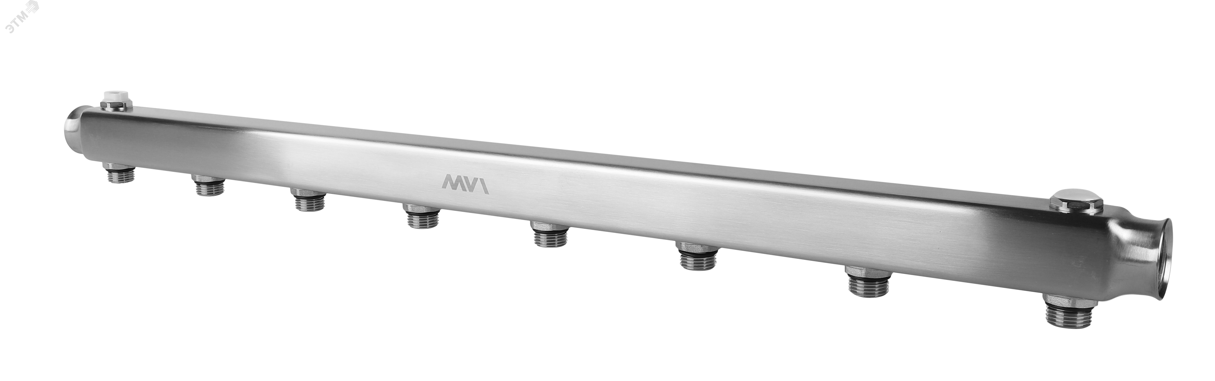 Коллектор нержавеющая сталь 1' х 8 выходов 1/2' НР межосевое 100 мм