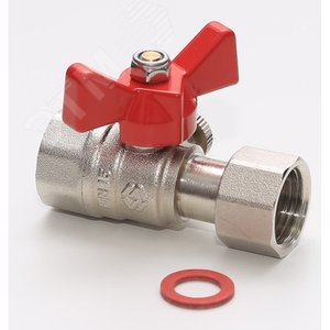 Кран шаровой для подключения манометра 1/2' х 1/4  НРхВР