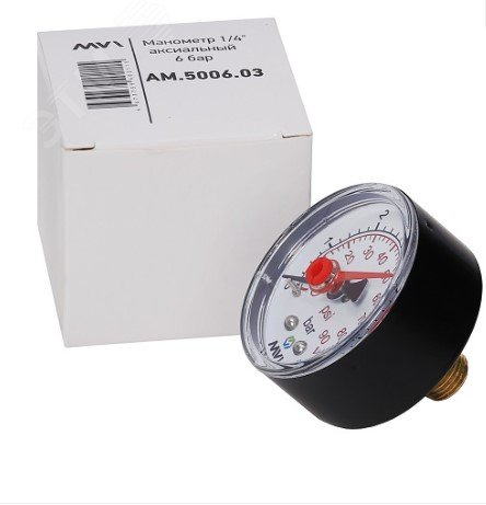 манометр радиальный до 6 бар, диаметр корпуса 63 мм, с нижним подключением g1/4