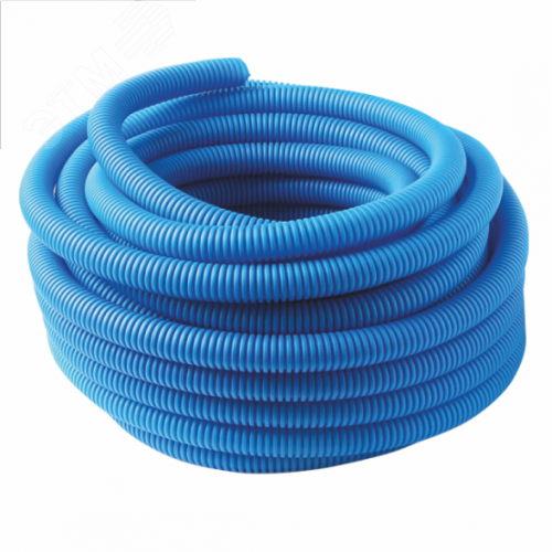 Труба гофрированная 40 синяя, для трубы 32, бухта 30м