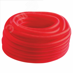 Труба гофрированная 20 красная, для трубы 16, бухта 50м
