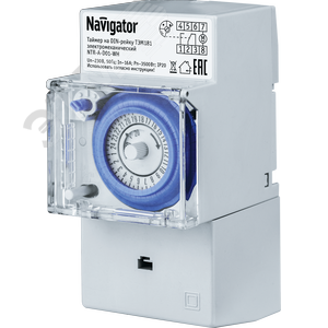 Таймер Navigator 61 560 NTR-A-D01-GR на DIN-рейку электромех.