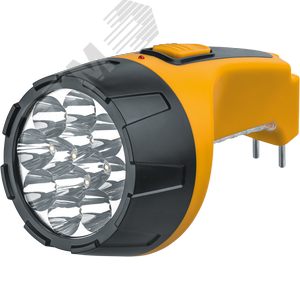 Фонарь светодиодный NPT-CP05-ACCU 12+10LED аккумуляторный с вилкой для зарядки пластик
