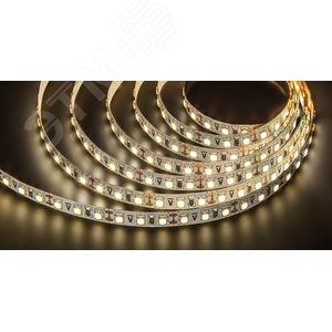 Лента светодиодная LEDх120/м 5м 9.6w/m 12В теплый белый