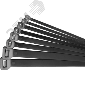 Хомут 300х3.6мм черный нейлон (100шт)