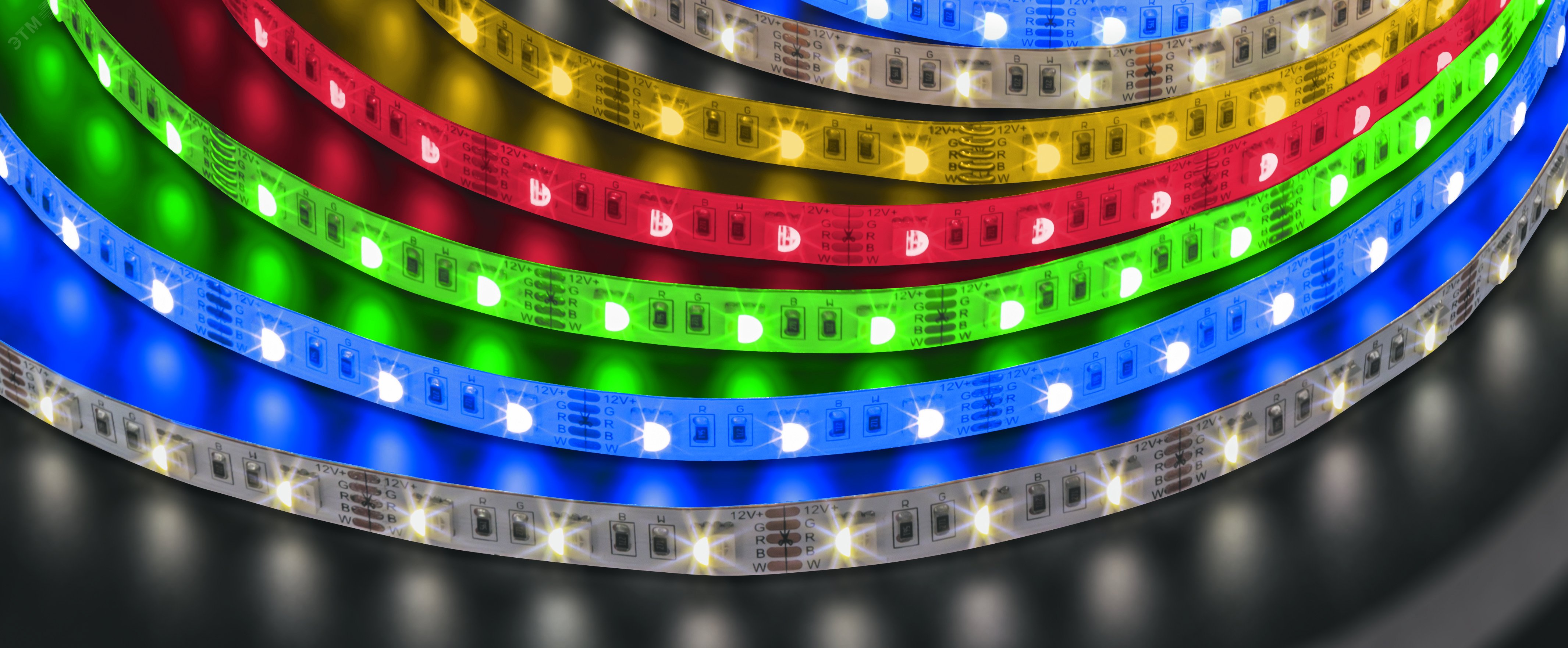 Лента светодиодная NLS-3528RGB60-4.8-IP20-12V-R20