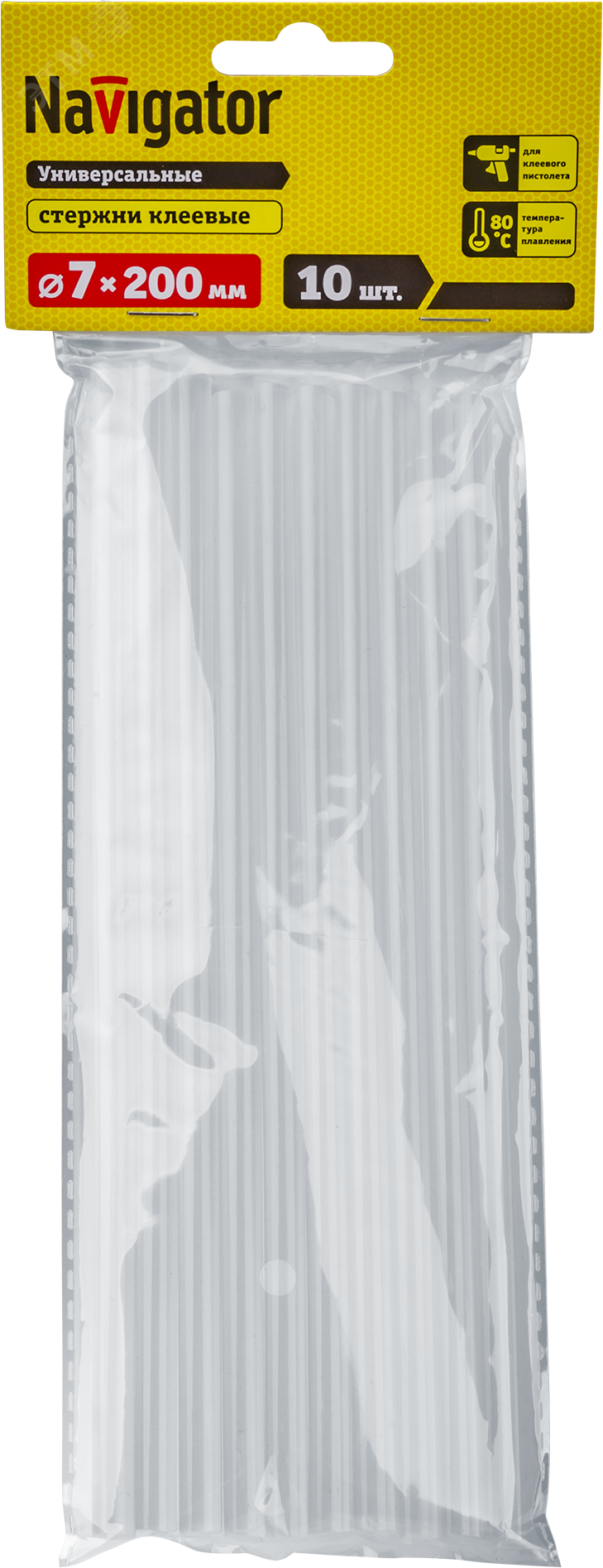 Клей Navigator 93 243 NEM-Ks01-7-200-H10 (стержень, 7 ммх200 мм, 10 шт)