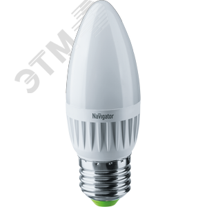 Лампа светодиодная LED 7вт E27 белый матовая свеча