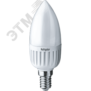 Лампа светодиодная LED 5вт E14 белый матовая свеча