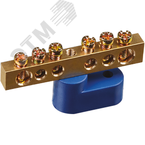 Шина нулевая на одном угловом изол NBB-M69-6C1/B