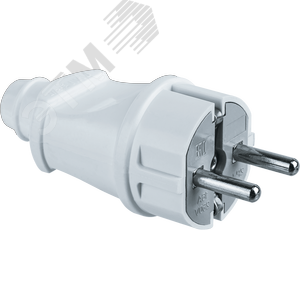 Вилка Navigator 61 359 NCA-PL02-16A-E-WH прямая с заземлением белая