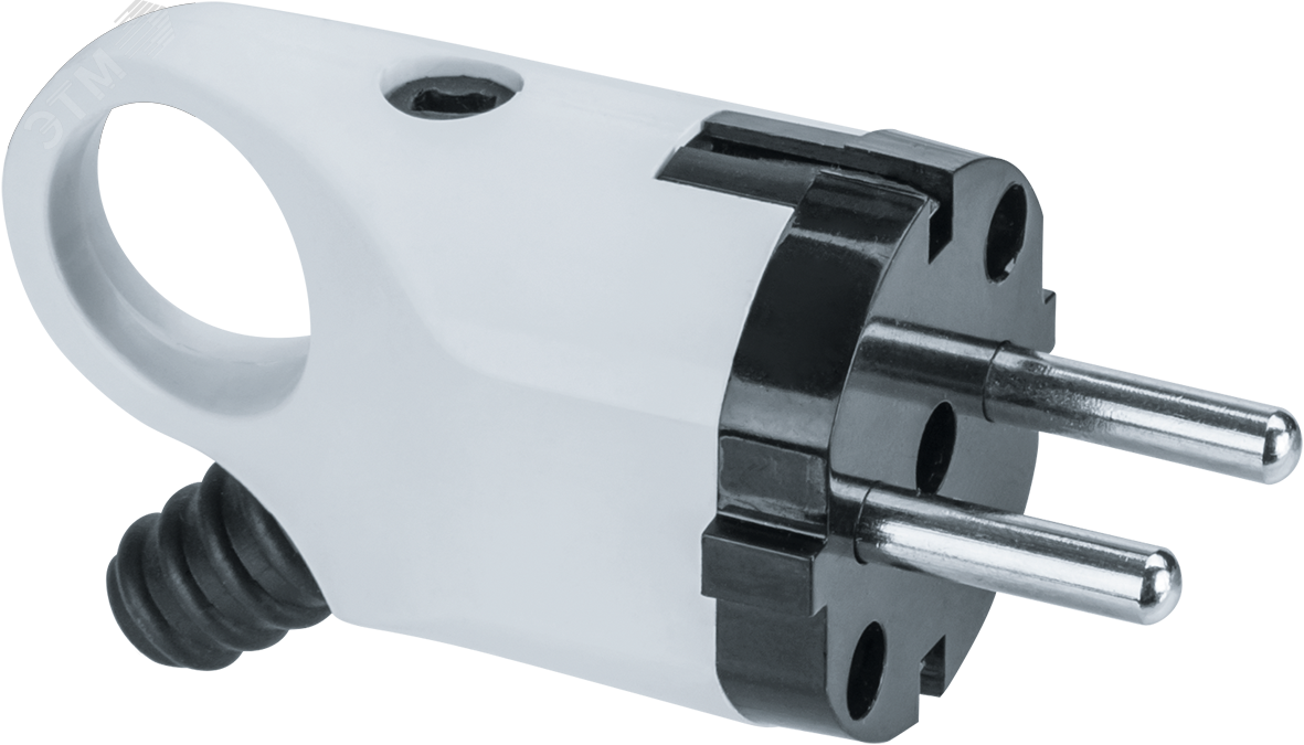 Вилка Navigator 61 361 NCA-PL03-16A-E-WH угловая с заземлением белая