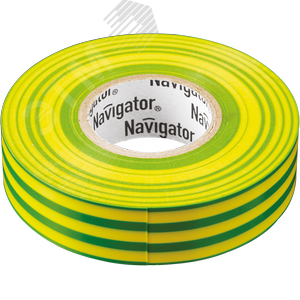 Изолента ПВХ желто-зеленая 15мм 20м