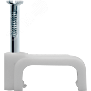 Скоба 10мм плоская пластиковая (50шт)