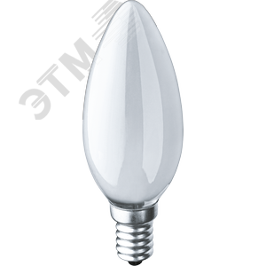 Лампа накаливания декоративная ДС 40вт B35 230в Е14 матовая (свеча)