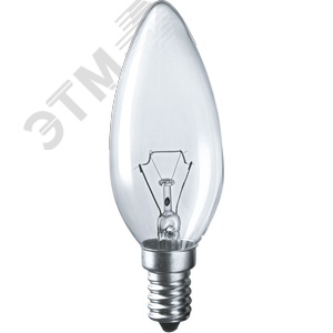 Лампа накаливания декоративная ДС 60вт B35 230в Е14 (свеча)