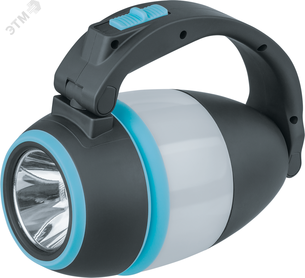 Фонарь светодиодный NPT-CA16-ACCU  1COB LED 5Вт+1LED 3Вт 240Лм 100м аккумуляторный прожектор+кемпинг+настольный  пластик 1.5Ач