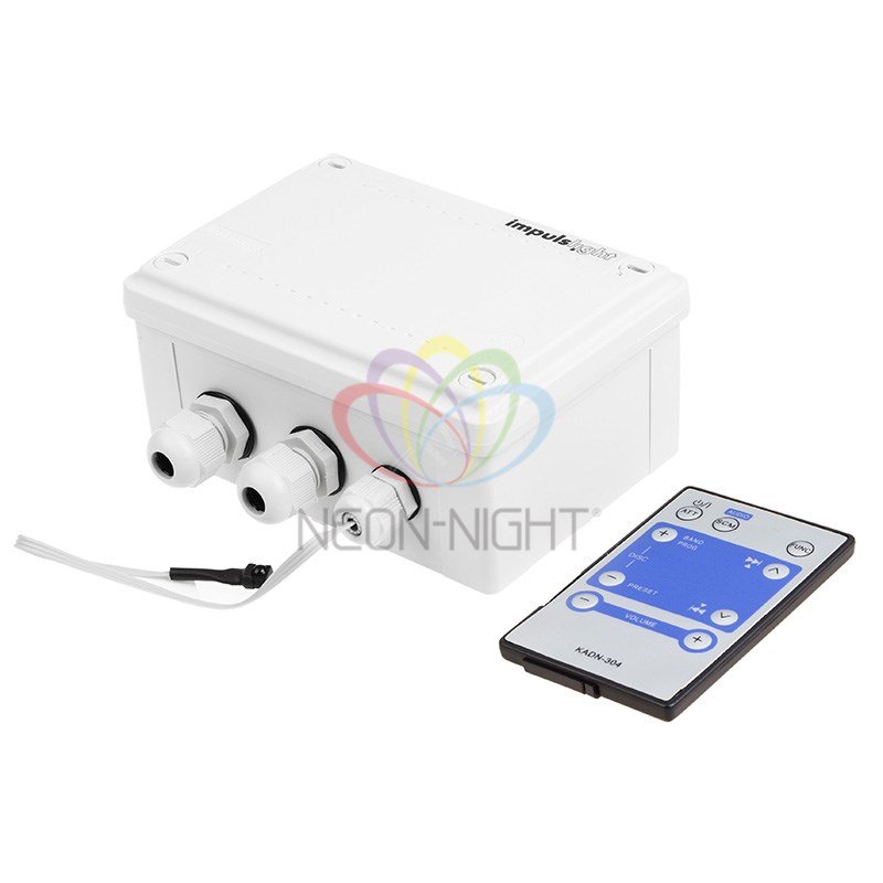 Контроллер iMLamp4D_AC_mini для Белт-Лайта, светодиодные лампы 220 В, 1400 Вт 4 кан. х 1,6 А, ДУ IP65