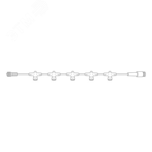 Разветвитель - шина для уличных гирлянд Professional (1 вход, 20 выходов), белый ПВХ