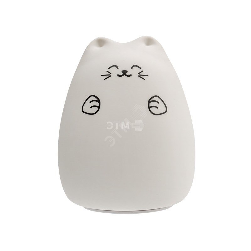 Ночник силиконовый Котик USB с 3 режимами, RGB-свечение