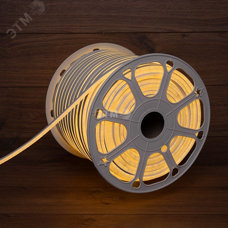 Неонгибкий LED SMD 8х16 мм, двухсторонний, тёплый белый, 120 LED/м, 100 м