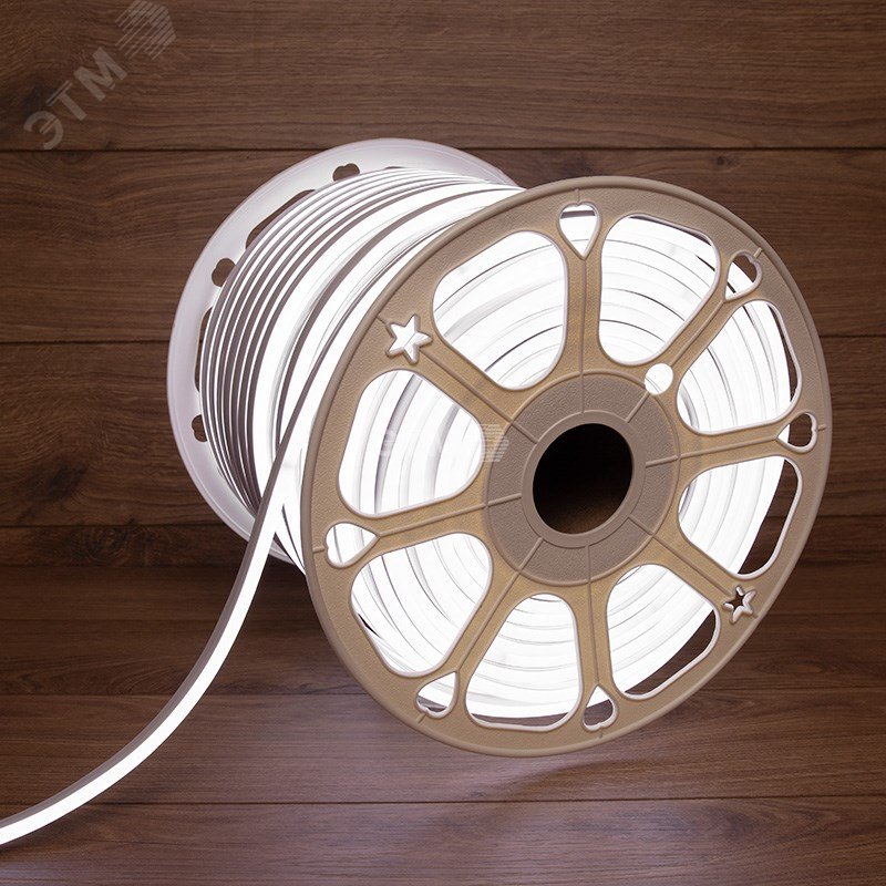 Гибкий неон LED SMD 8х16 мм, двухсторонний, белый, 120 LED/м, 100 м