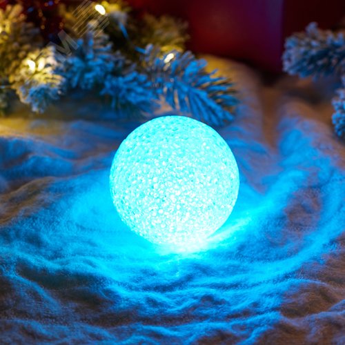 Фигура светодиодная Снежок, RGB, 8 см