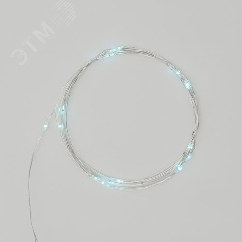 Гирлянда Роса, 2 м, 20 диодов, бирюзовый, тонкий батарейный блок