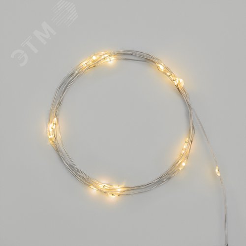 Гирлянда светодиодная Роса 2 м, 20 LED, теплое белое свечение