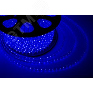 Лента уличная LED герметичная в силиконовой оболочке 220В 13х8мм IP65 SMd5050 60 диодов/метр cиний (бухта 100м)