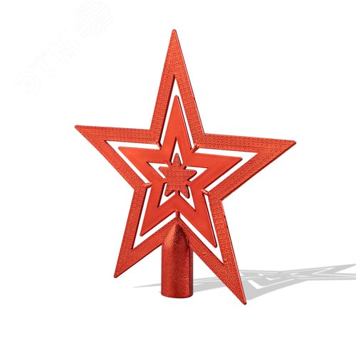 Верхушка на елку Звезда 20см цвет красный