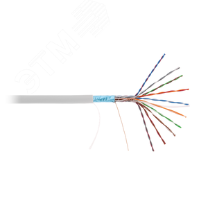 Кабель F/UTP 10 пар Кат.5 одножильный медный внутренний PVC серый 305м