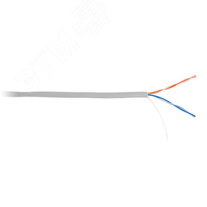 Кабель U/UTP 2 пары Кат.5 одножильный медный внутренний PVC серый 100м