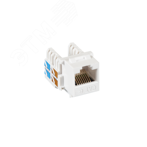 Модуль Keystone, Кат.6, RJ45/8P8C, неэкран., белый, 10шт.