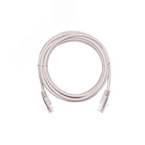 Шнур U/UTP 4 пары категория 5e 2хRJ45/8P8C T568B медный PVC серый 0.5м 10шт.