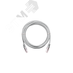Шнур U/UTP 4 пары Кат.5e 2хRJ45/8P8C T568B медный PVC серый 0.3м 10шт.