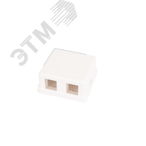 Корпус настенной розетки под 2 модуля Keystone белый 10 шт.