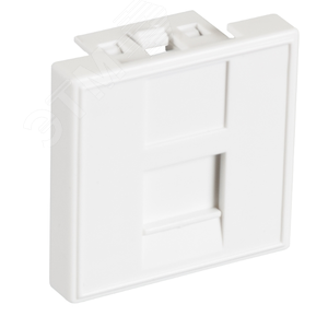 Вставка 45x45мм 1 порт под модули Keystone белая 10 шт.